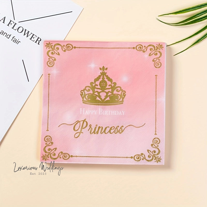 Princess-Themed Napkins Napkins Luxurious Weddings