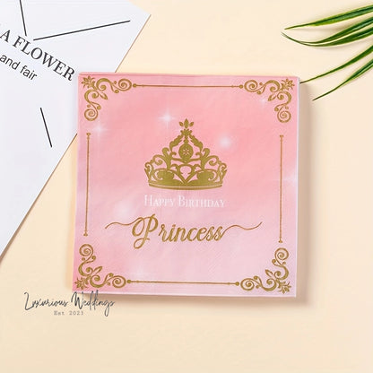 Princess-Themed Napkins Napkins Luxurious Weddings