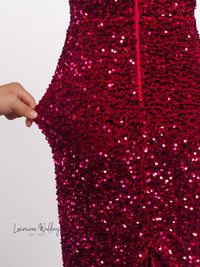 Sequined One Shoulder Midi Dress Midi Dress Luxurious Weddings