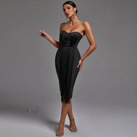 Tassel Bandage Dress | Luxurious Weddings Tassal Bandage Dress Luxurious Weddings