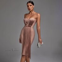 Tassel Bandage Dress | Luxurious Weddings Tassal Bandage Dress Luxurious Weddings