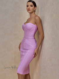 Sexy Lilac Bandage Dress - 2022 Summer Collection Bandage Dress Luxurious Weddings