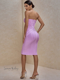 Sexy Lilac Bandage Dress - 2022 Summer Collection Bandage Dress Luxurious Weddings