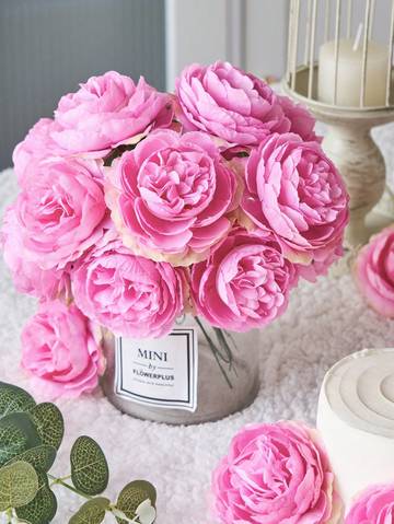 6pcs Artificial Peony Flower Heads Artificial Flowers Luxurious Weddings