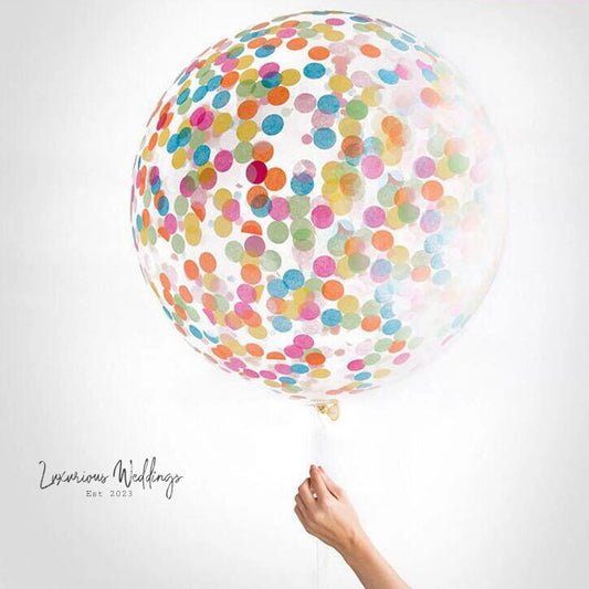 Jumbo Gold Confetti Balloons - 36 Inch Large Balloons Luxurious Weddings