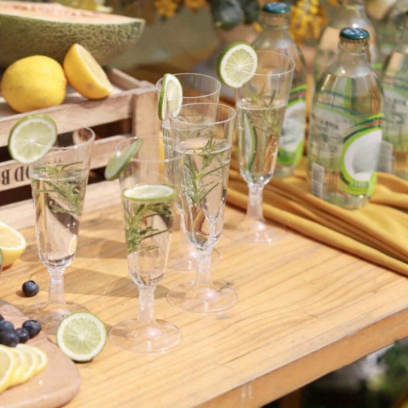 100pcs Premium Plastic Beverage Glass Set Glassware Luxurious Weddings