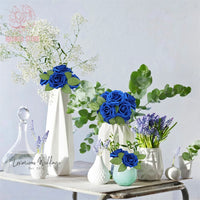 25/30Pcs Artificial Sapphire Blue Roses By Luxurious Artificial Flowers Luxurious Weddings
