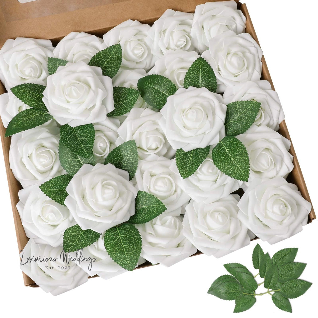 25/30Pcs Artificial Sapphire Blue Roses By Luxurious Artificial Flowers Luxurious Weddings
