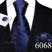 Barry·Wang Blue Green Teal Leaves Neck Tie Set By Luxurious Mens Ties Luxurious Weddings