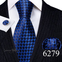 Barry·Wang Blue Green Teal Leaves Neck Tie Set By Luxurious Mens Ties Luxurious Weddings