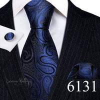 Barry·Wang Blue Green Teal Leaves Neck Tie Set By Luxurious Mens Ties Luxurious Weddings