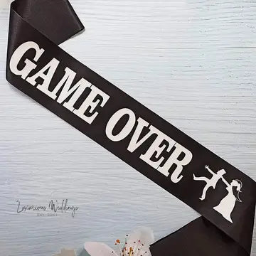 Gamer Groom Bachelor Party Cap & Sash Set Novelty Hat Luxurious Weddings