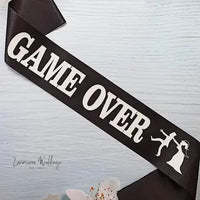 Gamer Groom Bachelor Party Cap & Sash Set Novelty Hat Luxurious Weddings