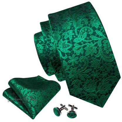 Olive Green Tie Set Necktie set Luxurious Weddings