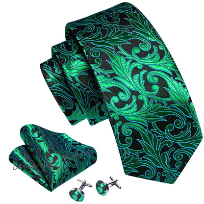 Olive Green Tie Set Necktie set Luxurious Weddings