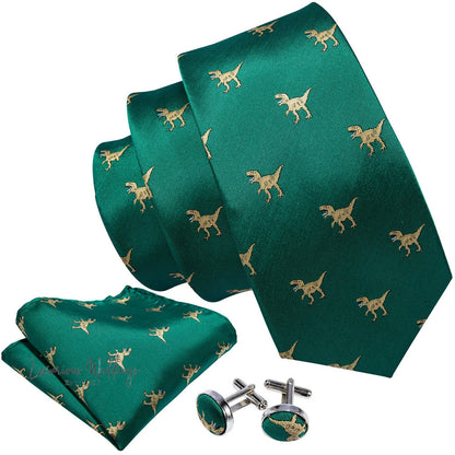 Olive Green Tie Set Necktie set Luxurious Weddings