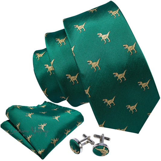 Olive Green Tie Set Necktie set Luxurious Weddings