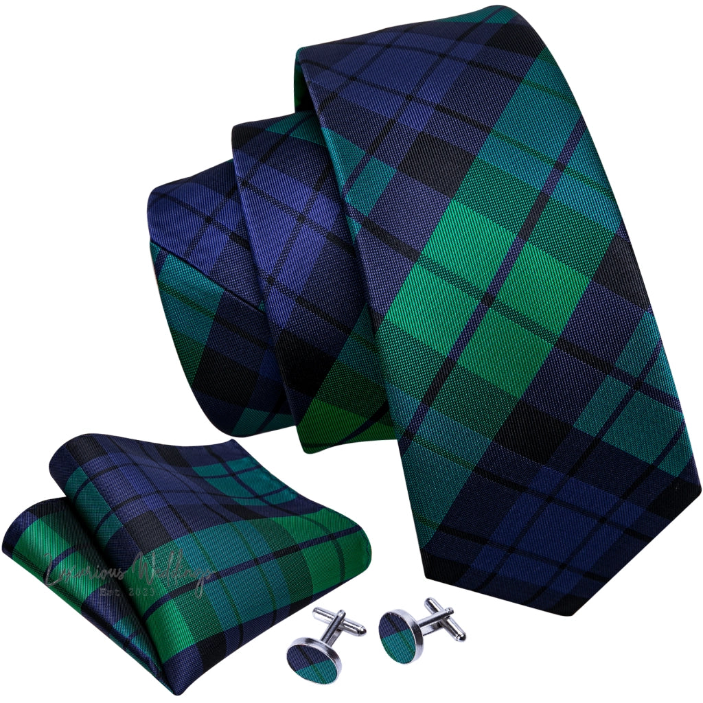 Olive Green Tie Set Necktie set Luxurious Weddings