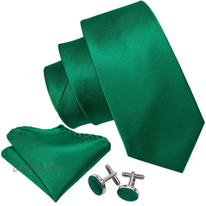 Olive Green Tie Set Necktie set Luxurious Weddings