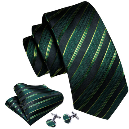 Olive Green Tie Set Necktie set Luxurious Weddings