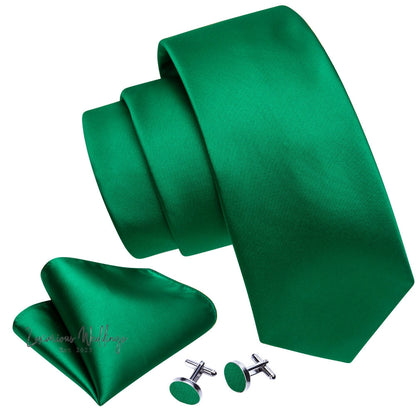 Olive Green Tie Set Necktie set Luxurious Weddings