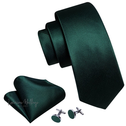 Olive Green Tie Set Necktie set Luxurious Weddings