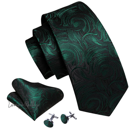 Olive Green Tie Set Necktie set Luxurious Weddings