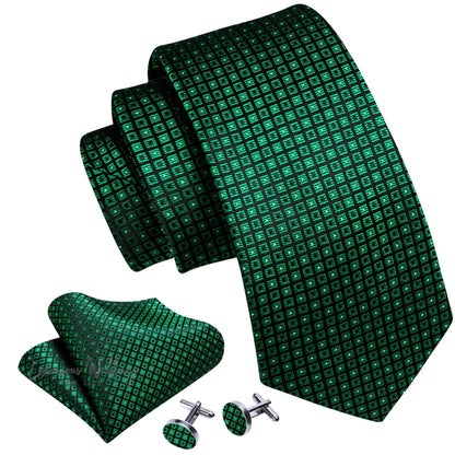 Olive Green Tie Set Necktie set Luxurious Weddings