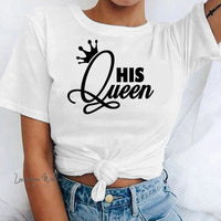 Couples Crown Print Tee Set Couples Tshirts Luxurious Weddings