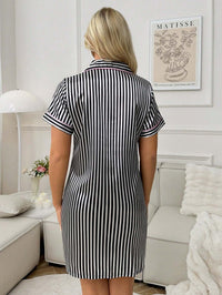 Luxurious Satin Stripped Pjs Women Nightgowns & Sleepshirts Luxurious Weddings