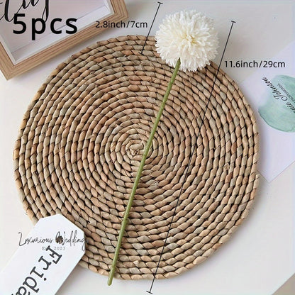 5pcs Artificial Chrysanthemum Ball Flowers Chrysanthemum Flowers Luxurious Weddings