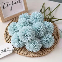 5pcs Artificial Chrysanthemum Ball Flowers Chrysanthemum Flowers Luxurious Weddings