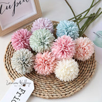 5pcs Artificial Chrysanthemum Ball Flowers Chrysanthemum Flowers Luxurious Weddings