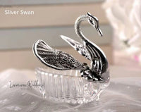 Acrylic Swan Wedding Favor Boxes - 12 Set Favors Box Luxurious Weddings