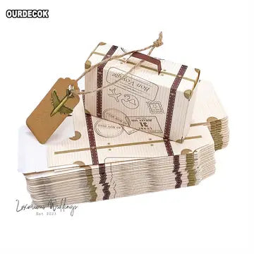 Elegant Travel Suitcase Candy Boxes Party Favors Luxurious Weddings