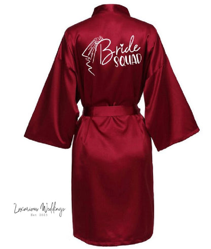 Team Bride Satin Robe Robe Sets Luxurious Weddings