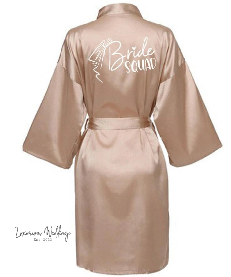 Team Bride Satin Robe Robe Sets Luxurious Weddings