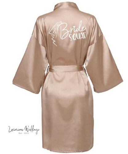 Team Bride Satin Robe Robe Sets Luxurious Weddings