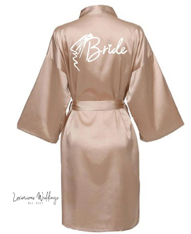 Team Bride Satin Robe Robe Sets Luxurious Weddings