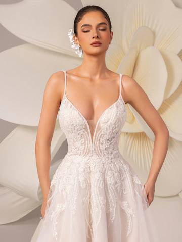 Women's Solid Color Simple Casual Spaghetti Strap Dress Wedding Dresses Luxurious Weddings