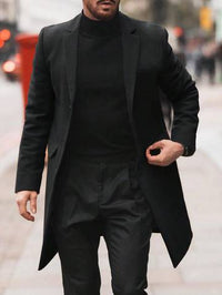 Men's Simple Plain Long Sleeve Woolen Shirt For Daily Wear Men Overcoats Luxurious Weddings