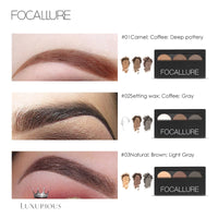 FOCALLURE 3-Color Brow Powder Palette Eyebrow Makeup Luxurious Weddings