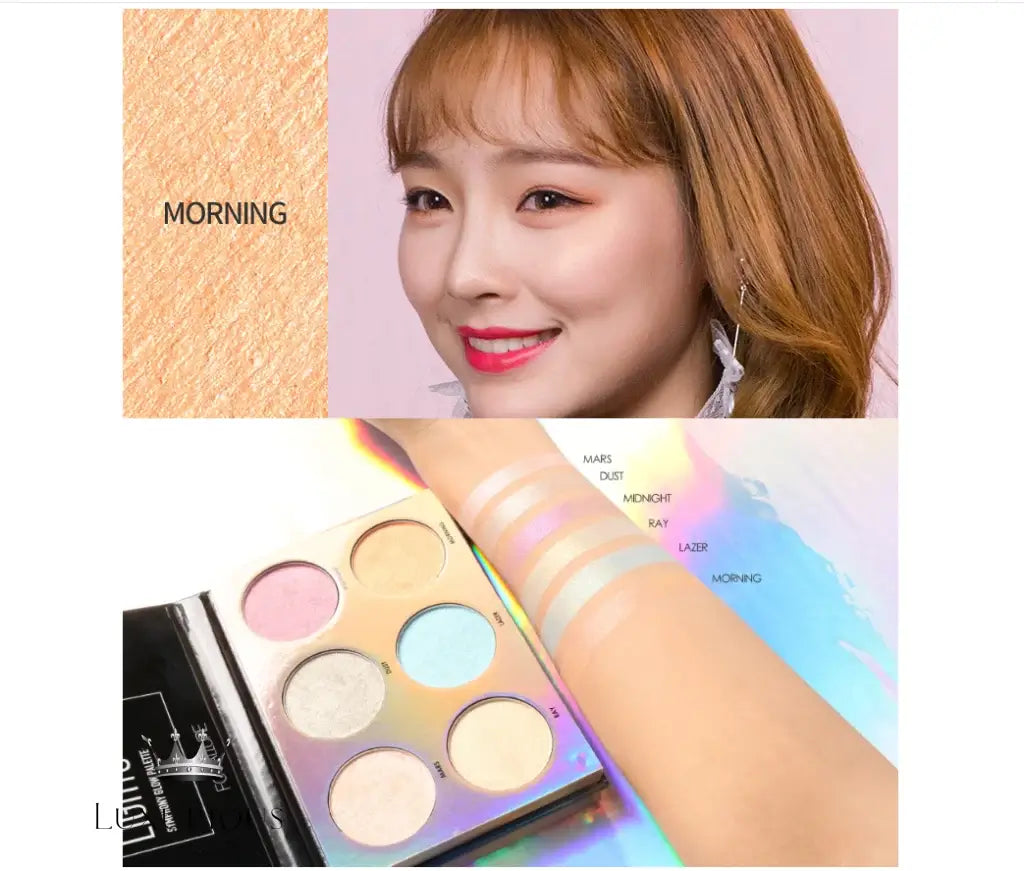Focallure 6-Color Northern Lights Glow Bronzer Palette Bronzer Luxurious Weddings