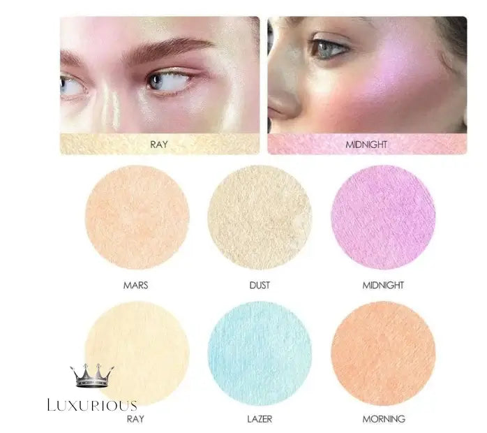 Focallure 6-Color Northern Lights Glow Bronzer Palette Bronzer Luxurious Weddings