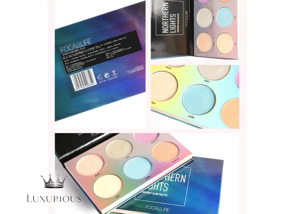 Focallure 6-Color Northern Lights Glow Bronzer Palette Bronzer Luxurious Weddings