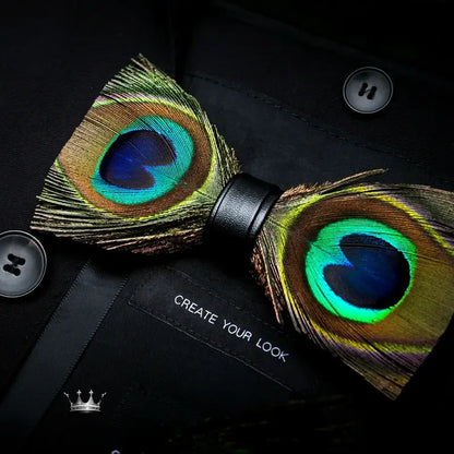 Handmade Feather Bow Tie Gift Set Bow Tie Luxurious Weddings