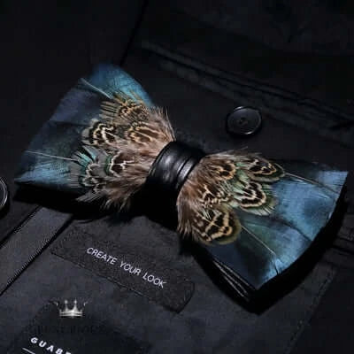 Handmade Feather Bow Tie Gift Set Bow Tie Luxurious Weddings