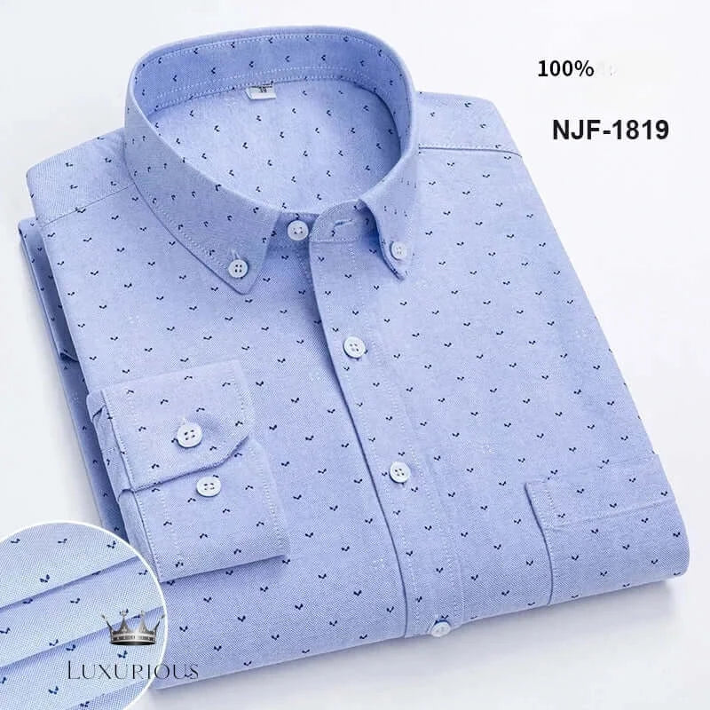 Men's Cotton Oxford Button Down Shirt Dress Shirt Luxurious Weddings