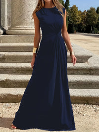 Round Neck Sleeveless Maxi Dress Maxi dress Luxurious Weddings