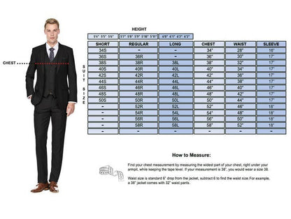 Classic Fit Two-Piece Suit - Black Men's Suit Luxurious Weddings